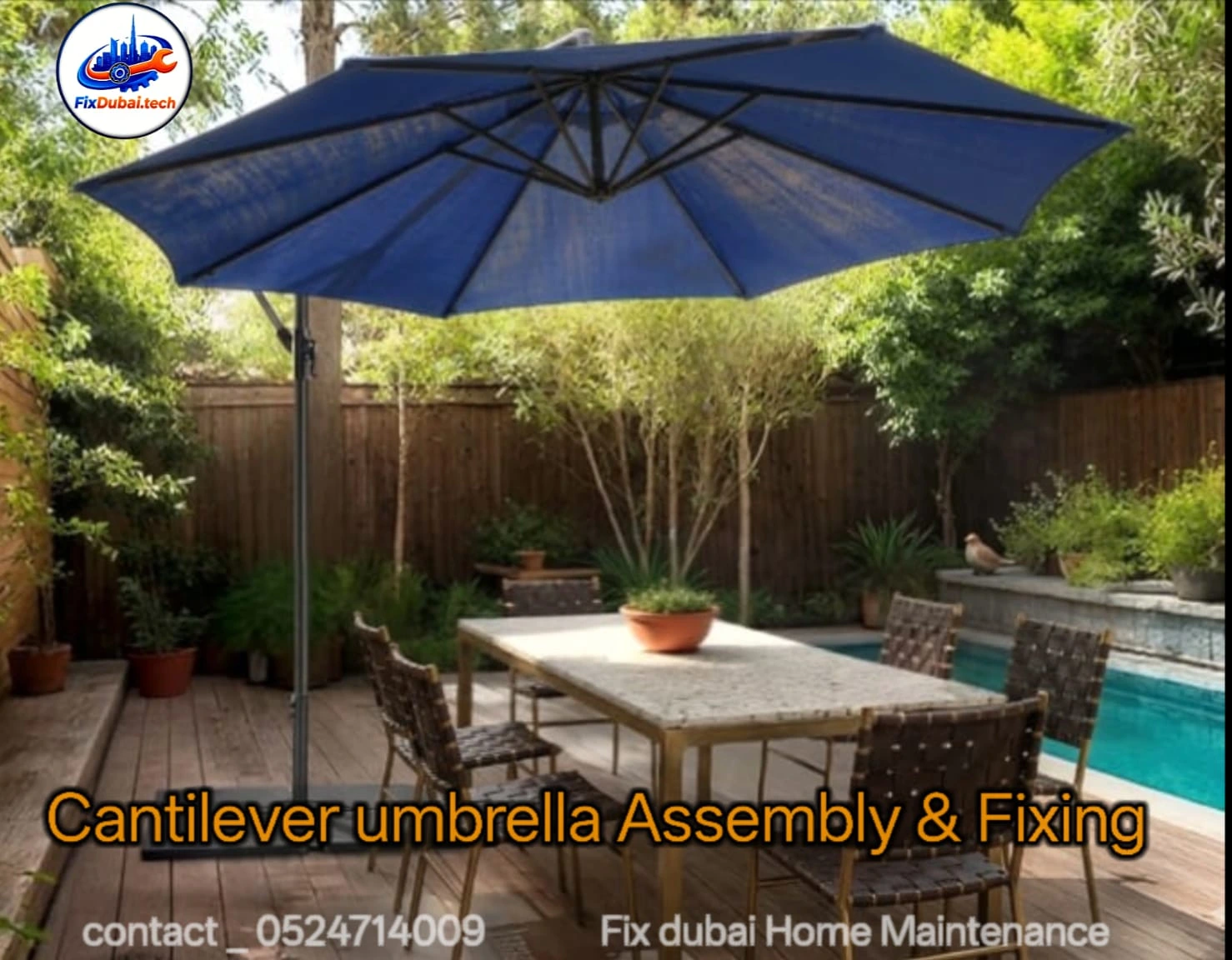 Expert outdoor Garden Umbrella Repair Service in Dubai